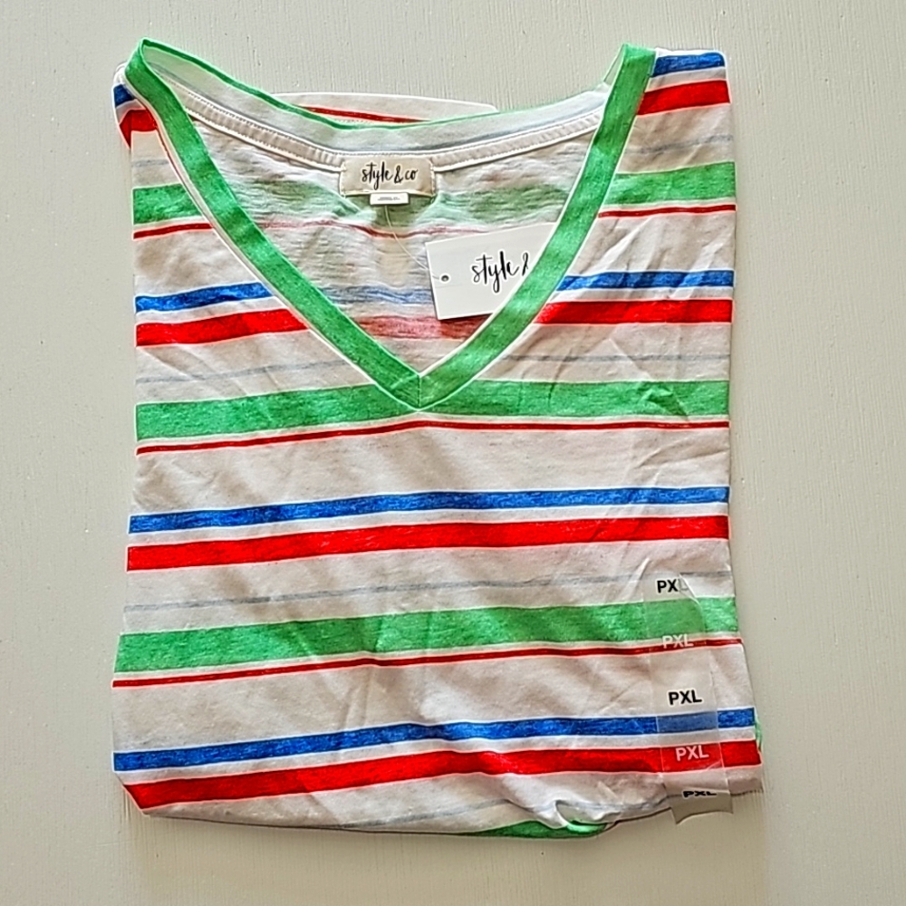 NWT Style & Co Tunic Style Short Sleeve Shirt